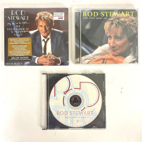 Rod Stewart 3 CD Lot American Songbook V Fly To Moon +Very Best Hits +Christmas - Picture 2 of 4